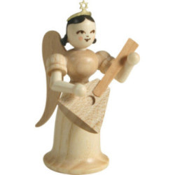 Langrockengel mit Balalaika, natur - 6,6 cm