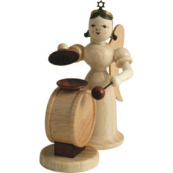 Langrockengel mit Beckenpauke, natur - 6,6 cm