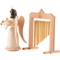 Angel Long Skirt with Tubular Bells - Natural - 6,6 cm / 2.6 inch
