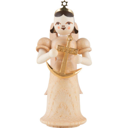 Langrockengel mit Anker, natur - Jahresedition 2025 - 6,6 cm