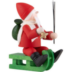Thiel Figurine - Santa Claus on Sledge - coloured - 6 cm / 2.4 inch