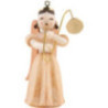 Long Pleated Skirt Angel with Slide Trombone, Natural - 6,6 cm / 2.6 inch