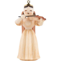 Long Pleated Skirt Angel with Violin, Natural - 6,6 cm / 2.6 inch