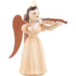 Long Pleated Skirt Angel with Violin, Natural - 6,6 cm / 2.6 inch