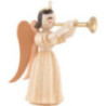 Long Pleated Skirt Angel with Trombone, Natural - 6,6 cm / 2.6 inch