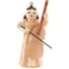 Long Pleated Skirt Angel with Violoncello, Natural - 6,6 cm / 2.6 inch