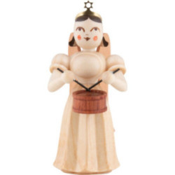 Long Pleated Skirt Angel with Drum, Natural - 6,6 cm / 2.6 inch