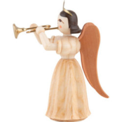 Long Pleated Skirt Angel with Trumpet, Natural - 6,6 cm / 2.6 inch