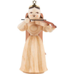 Angel Long Pleated Skirt with Viola, Natural - 6,6 cm / 2.6 inch