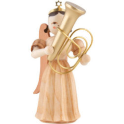 Angel Long Pleated Skirt with Tuba, Natural - 6,6 cm / 2.6 inch