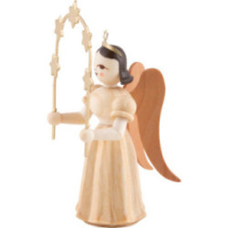 Long Pleated Skirt Angel with Star Arch, Natural - 6,6 cm / 2.6 inch