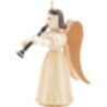Long Pleated Skirt Angel with Clarinet, Natural - 6,6 cm / 2.6 inch