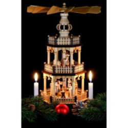 3-Tier Pyramid - Merry Christmas - 35 cm / 13.5 inch