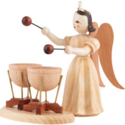 Angel Long Pleaded Skirt with Double Ketteldrum - Natural - 6,6 cm / 2.6 inch