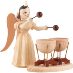 Angel Long Pleaded Skirt with Double Ketteldrum - Natural - 6,6 cm / 2.6 inch