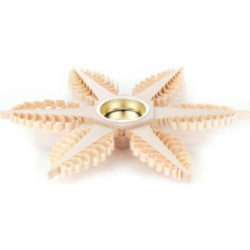 Tea Light Holder - Wood Chip Star - 2,5 cm / 1 inch