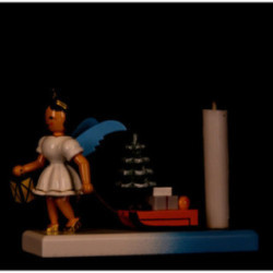 Angel Short Skirt Colored, with Sleigh - 6,6 cm / 2.6 inch