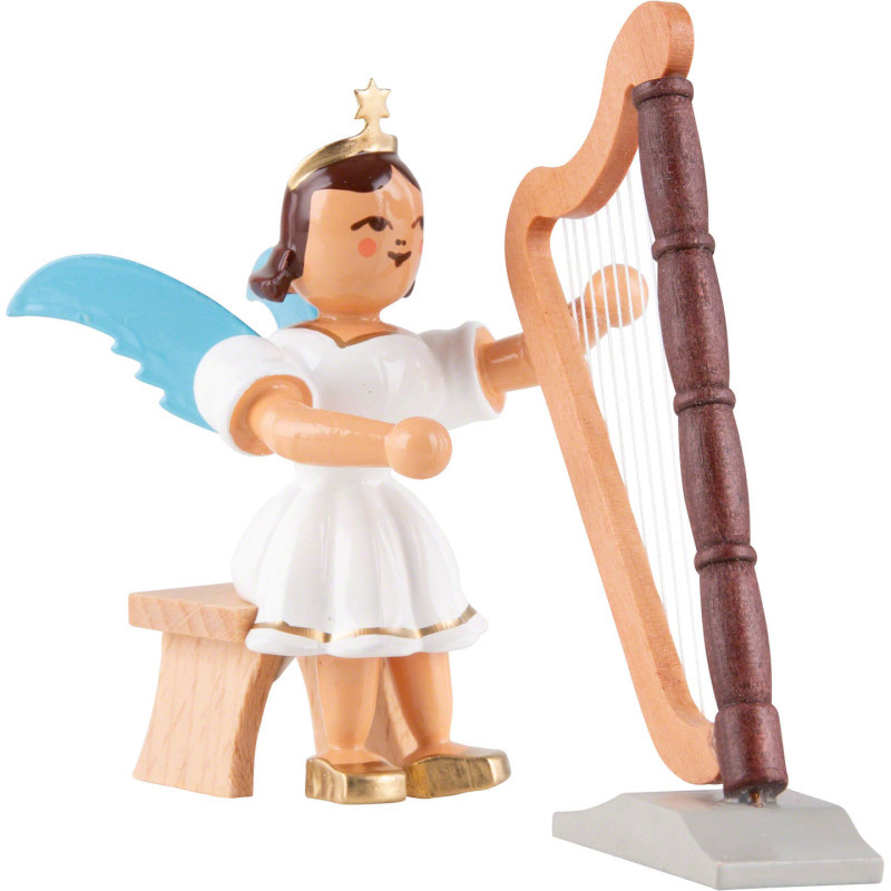 Angel Short Skirt Colored, Harp Sitting - 6,6 cm / 2.6 inch