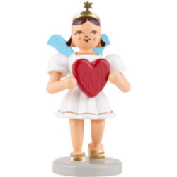 Kurzrockengel mit Herz, farbig - 6,6 cm