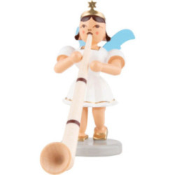 Kurzrockengel mit Alphorn, farbig - 6,6 cm