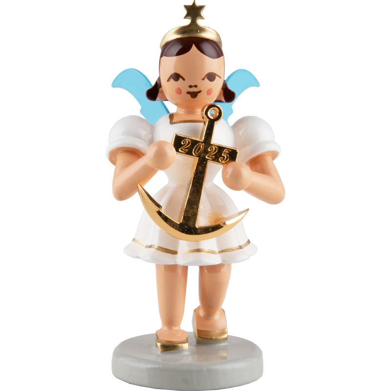 Kurzrockengel mit Anker, farbig - Jahresedition 2025 - 6,6 cm
