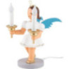 Kurzrockengel mit elektrisch beleuchtetem Kerzenhalter, farbig - 22 cm