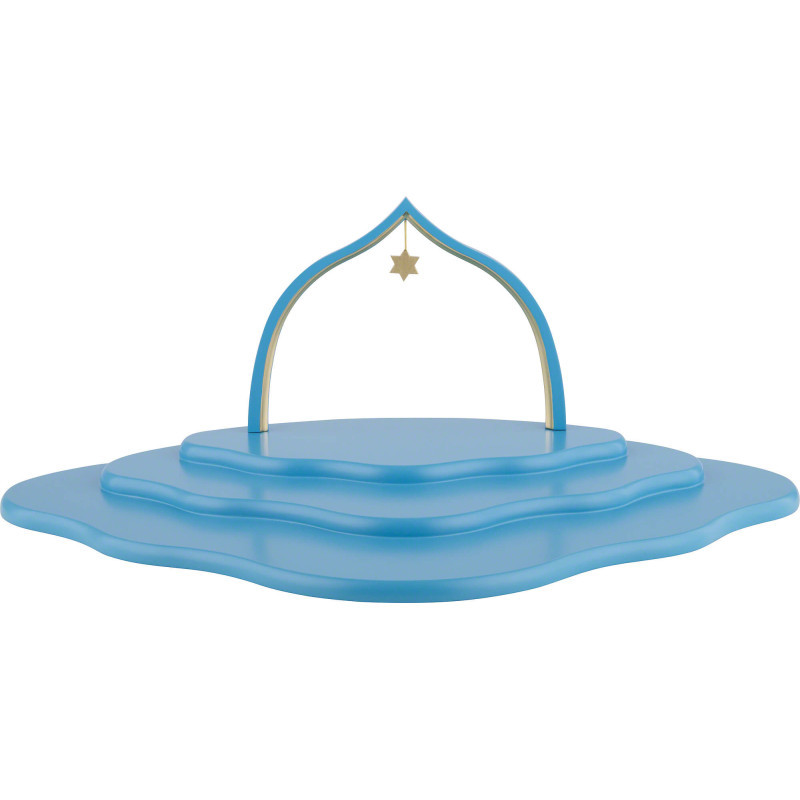 Engelswolke mit drei Etagen, farbig mit Bogen - 46x30x20 cm