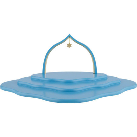 Angel Cloud with Three Levels, Colored with Arch - 46x30x20 cm / 18.1x11.8x7.9 inch