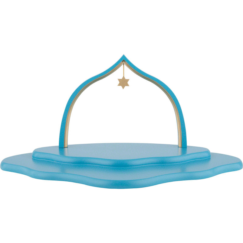 Angel Cloud with Two Levels, Colored with Arch - 35x20x17 cm / 13.8x7.9x6.9 inch