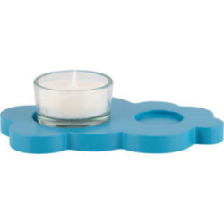 Wolke mit Teelichthalter, farbig - ohne Engel - 13x8cm