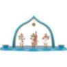 Cloud with Trio of Angels and Pointed Arch - 29x12x15 cm / 11.4x4.7x5.9 inch