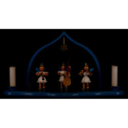 Cloud with Trio of Angels and Pointed Arch - 29x12x15 cm / 11.4x4.7x5.9 inch