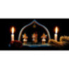 Cloud with Trio of Angels and Pointed Arch - 29x12x15 cm / 11.4x4.7x5.9 inch