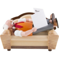 Räuchermännchen Ruheständler / Rentner natur - 13 cm