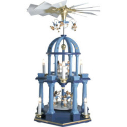 2-Tier Pyramid - Electric with Eleven Angels, Colored - 55 cm / 21.7 inch