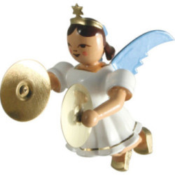 Schwebeengel mit Becken, farbig - 6,6 cm