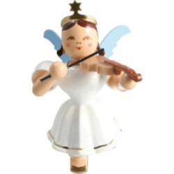Schwebengel mit Violine, farbig - 6,6 cm