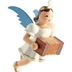 Schwebengel mit Harmonika, farbig - 6,6 cm