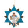 Angel with Cymbals in Star, Colored - 9,5 cm / 3.7 inch