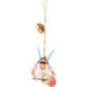 Schwebeengel mit Langtrommel, farbig - 6,6 cm