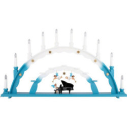 Candle Arch - Angel at the Piano and Electric Lights and Three Angels - 70x40 cm / 27.5x15.7 inch