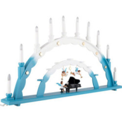 Candle Arch - Angel at the Piano and Electric Lights and Three Angels - 70x40 cm / 27.5x15.7 inch