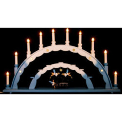 Candle Arch - Angel at the Piano and Electric Lights and Three Angels - 70x40 cm / 27.5x15.7 inch