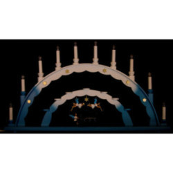 Candle Arch - Angel at the Piano and Electric Lights and Three Angels - 70x40 cm / 27.5x15.7 inch