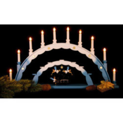 Candle Arch - Angel at the Piano and Electric Lights and Three Angels - 70x40 cm / 27.5x15.7 inch