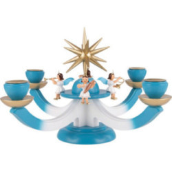 Adventsleuchter mit 4 sitzenden Engeln - 38x38 cm