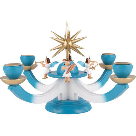 Adventsleuchter mit 4 sitzenden Engeln - 38x38 cm