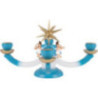 Candle Holder - Advent with Four Sitting Angels, Colored - 38x38 cm / 15x15 inch