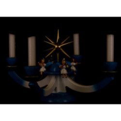 Adventsleuchter mit 4 sitzenden Engeln - 38x38 cm