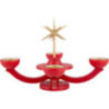 Candle Holder Advent Red, with Tea Candle Holder - 31x31 cm / 12.2x12.2 inch